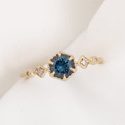 Stella Ring Montana Sapphire, 14K Yellow Gold