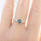 Estel Fleur Ring, 1.09ct Montana Sapphire