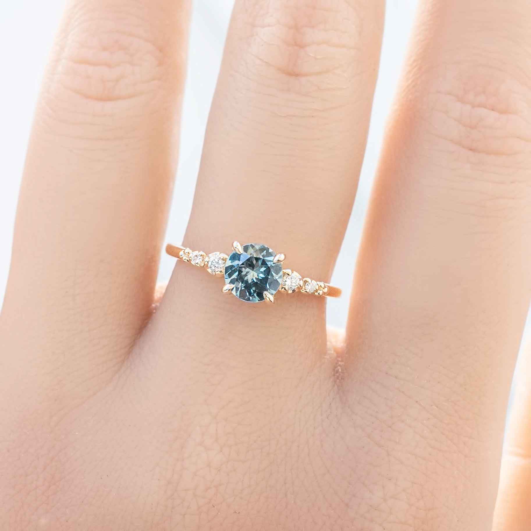 Estel Fleur Ring, 1.09ct Montana Sapphire