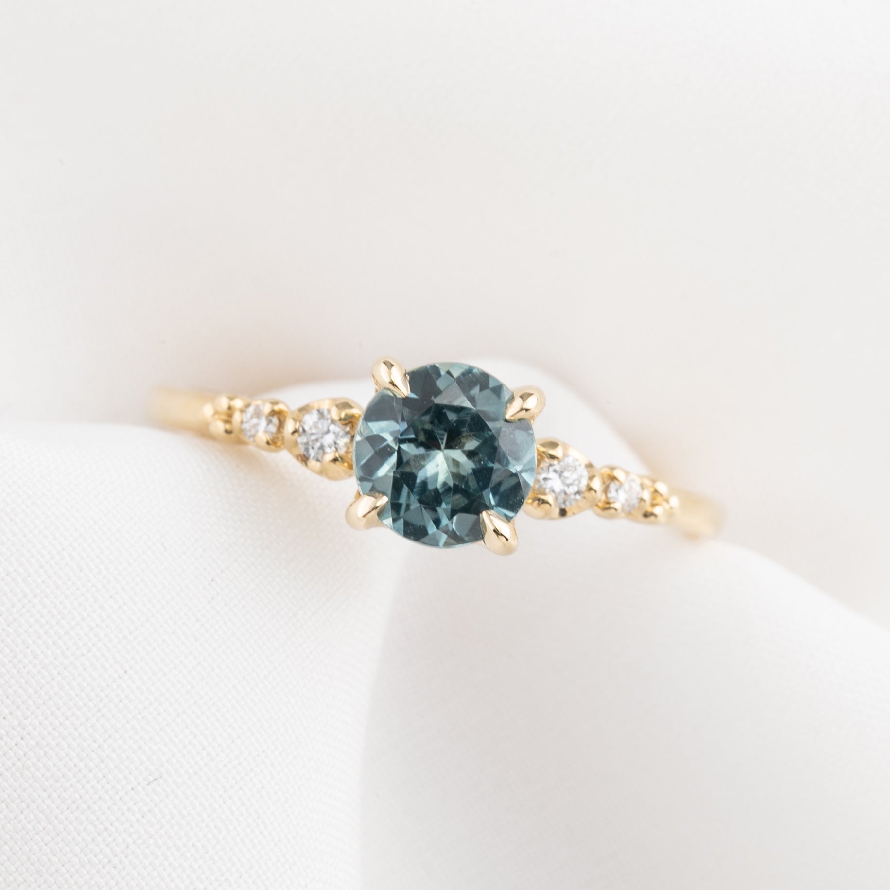 Estel Fleur Ring, 1.09ct Montana Sapphire