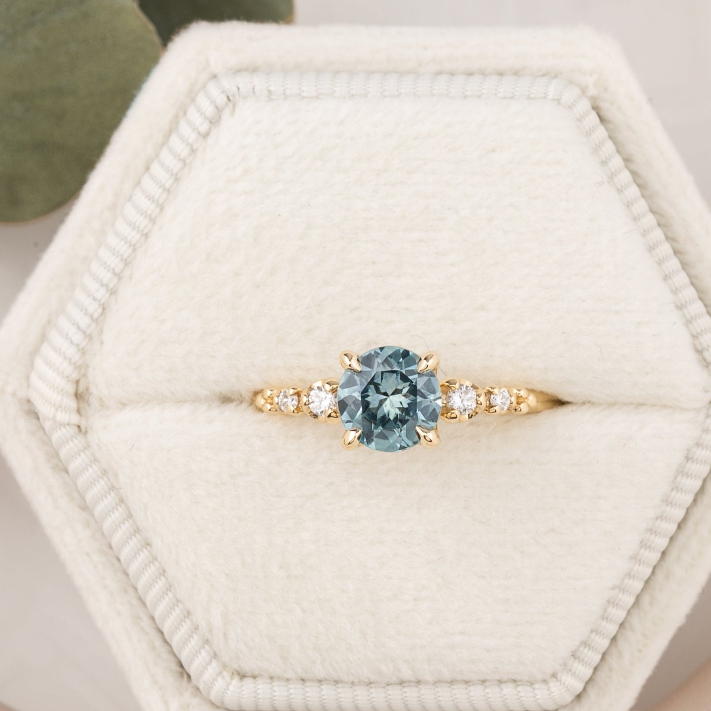 Estel Fleur Ring, 1.09ct Montana Sapphire