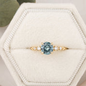 Estel Fleur Ring, 1.09ct Montana Sapphire