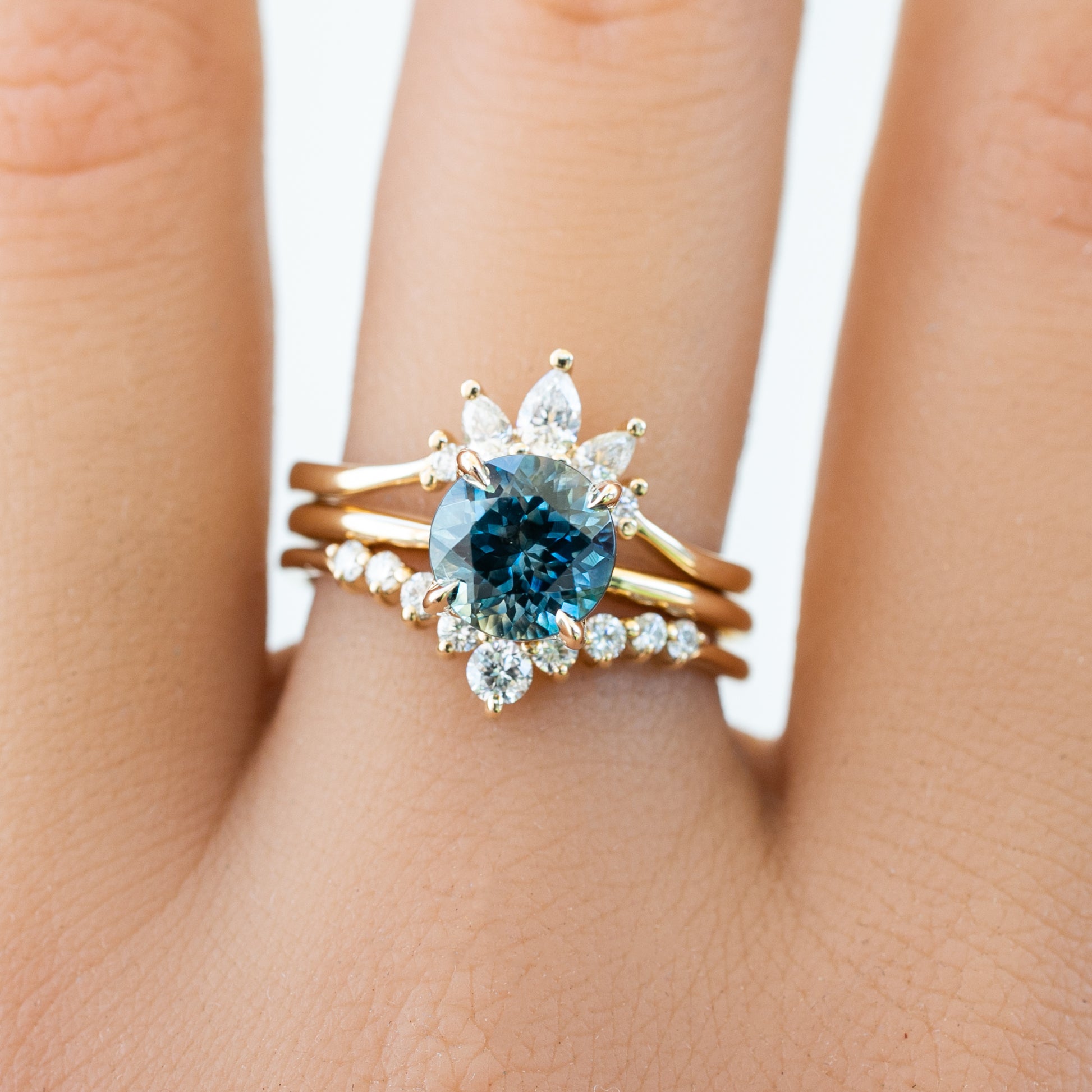 Sara Ring 2.04ct Blue Montana Sapphire, 14k Yellow Gold (One of a kind)