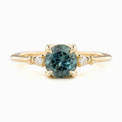 Estel Ring, 1.14ct Blue green Montana Sapphire