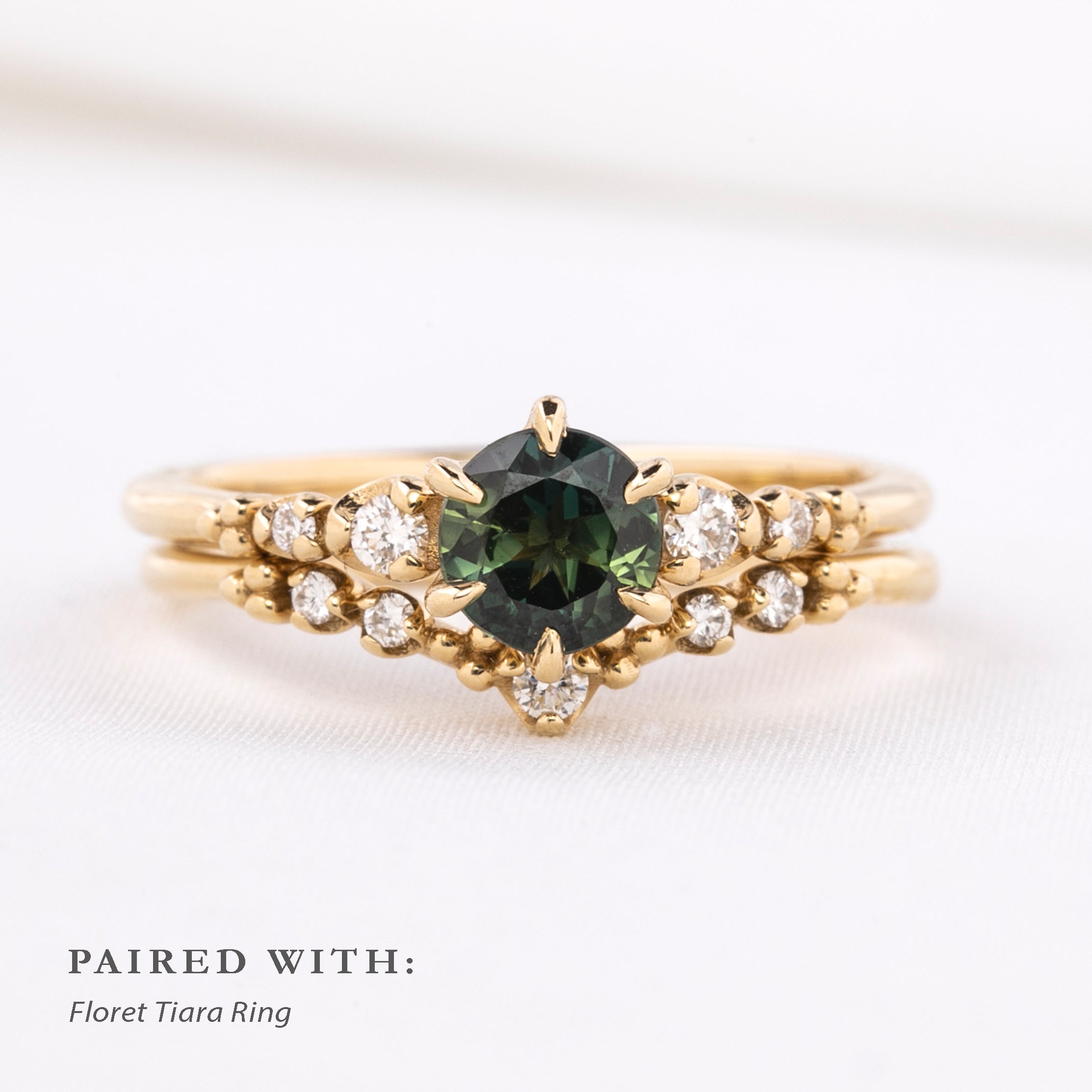 Estel Fleur Ring, 0.76ct Australia Sapphire
