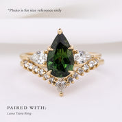 Claire Ring, 3.07ct Teal Blue Unheated Sapphire