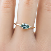 Emilie Ring, 0.83ct Madagascar Sapphire, oval shape gemstone