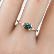 Emilie Ring, 0.88ct Madagascar Sapphire, oval shape gemstone