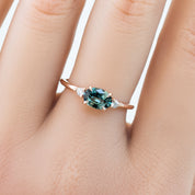 Emilie Ring, 0.77ct Madagascar Sapphire, oval shape gemstone