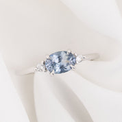 Emilie Ring, 0.98ct Umba Sapphire, oval shape gemstone