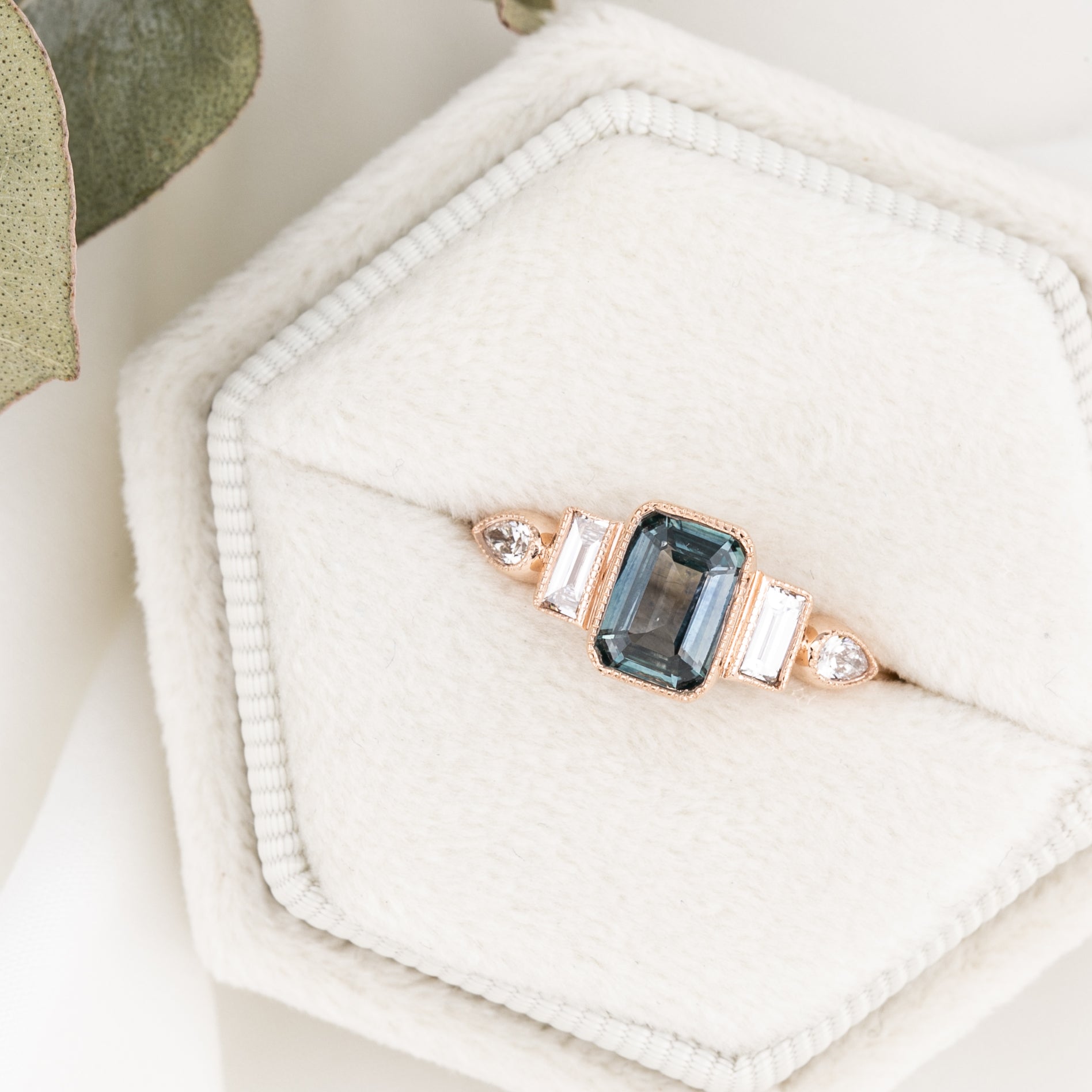 Edith Ring, 0.96ct Montana Sapphire