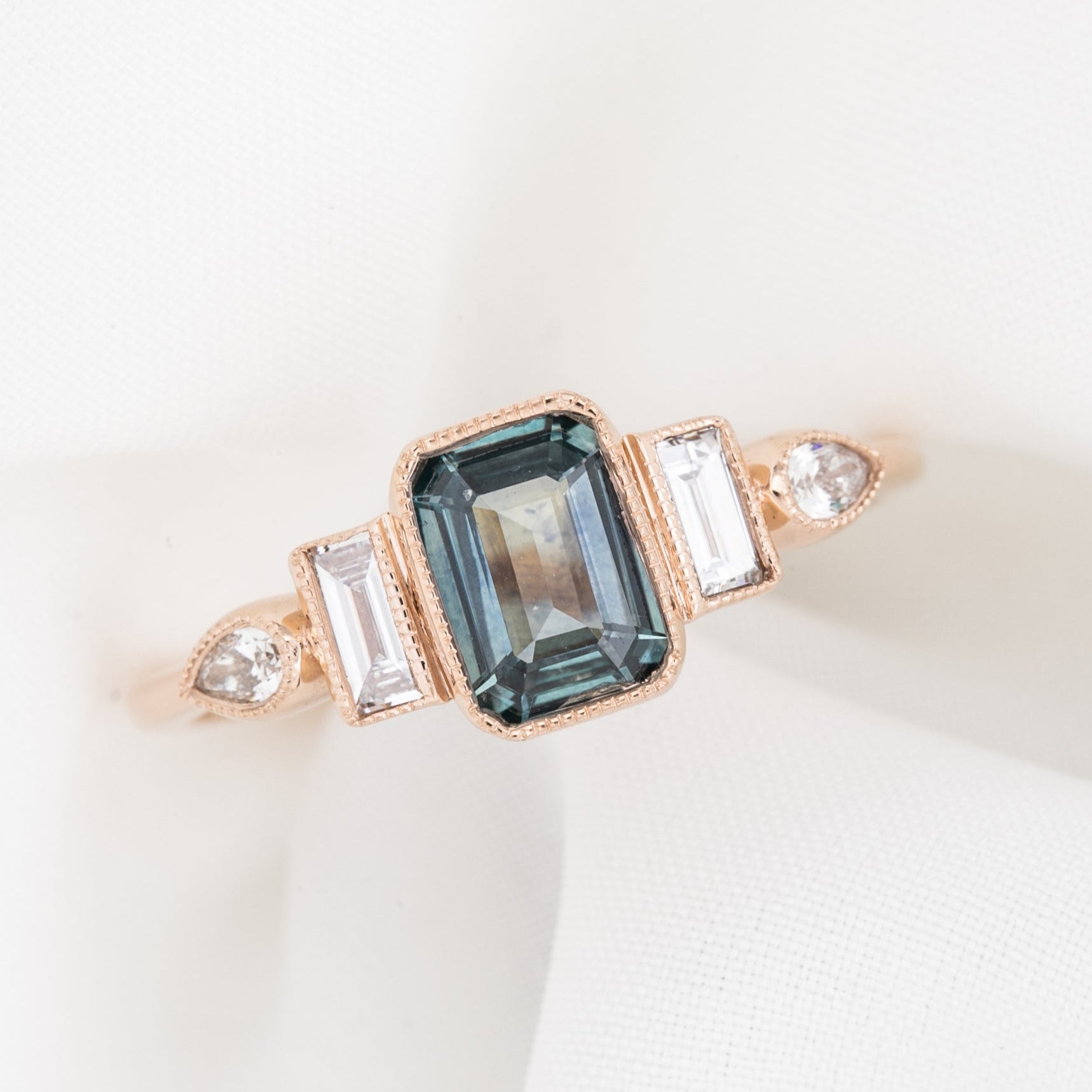Edith Ring, 0.96ct Montana Sapphire