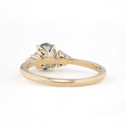 【一点物】テレサリング ・0.97ct・加熱モンタナ産ライトグリーンサファイア・K14YG