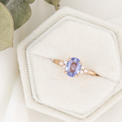 Teresa Ring, 1.13ct Unheated Sapphire, oval shape gemstone