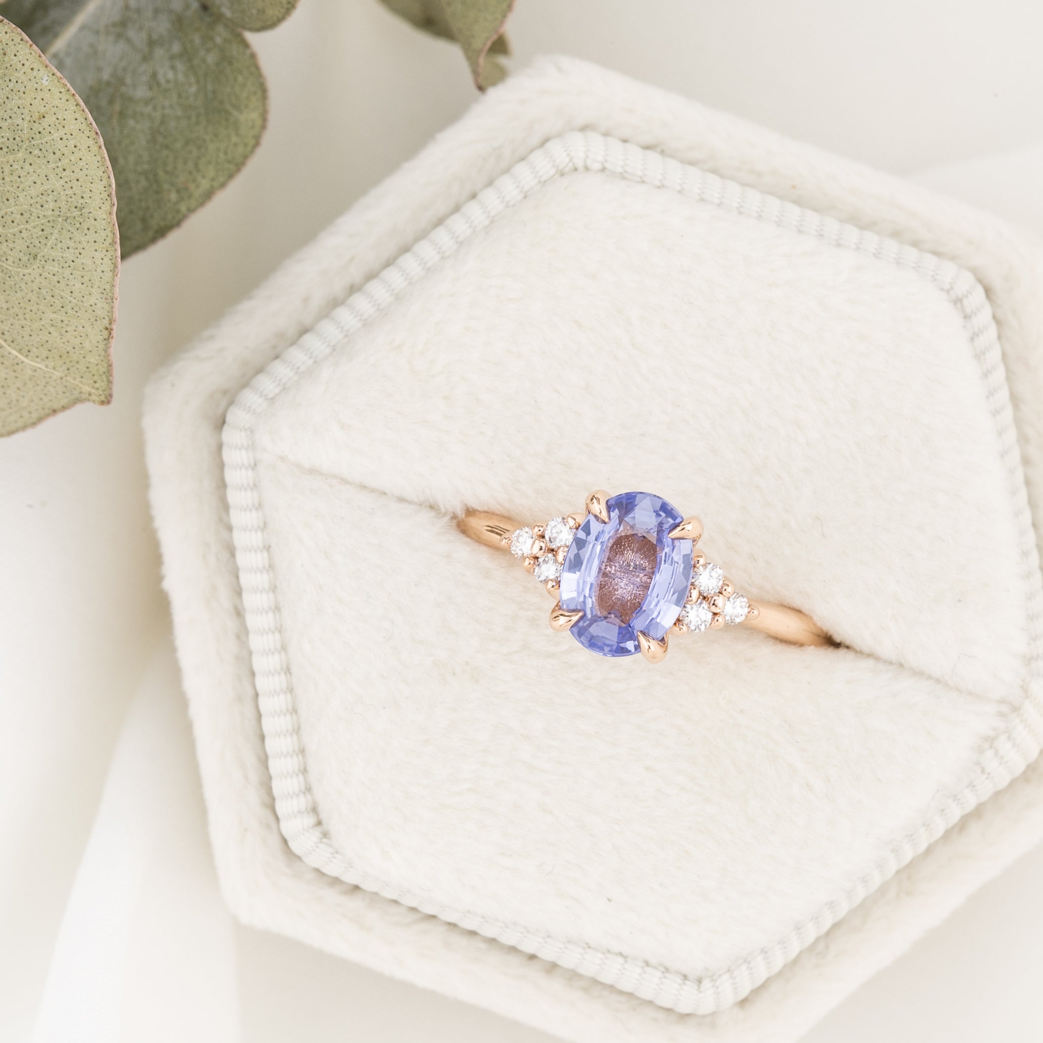 Teresa Ring, 1.13ct Unheated Sapphire, oval shape gemstone