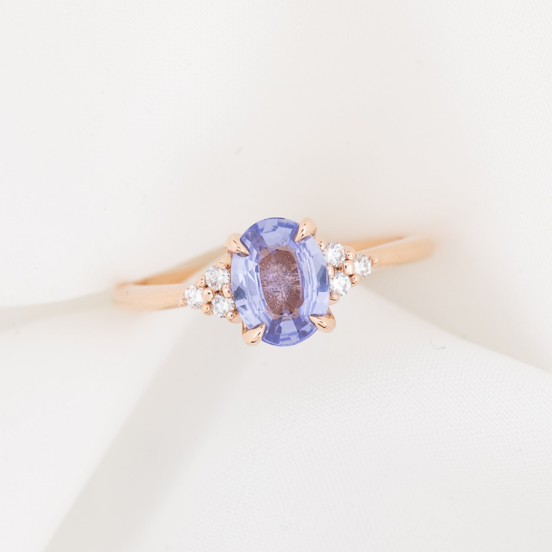 Teresa Ring, 1.13ct Unheated Sapphire, oval shape gemstone