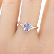 Teresa Ring, 1.13ct Unheated Sapphire, oval shape gemstone