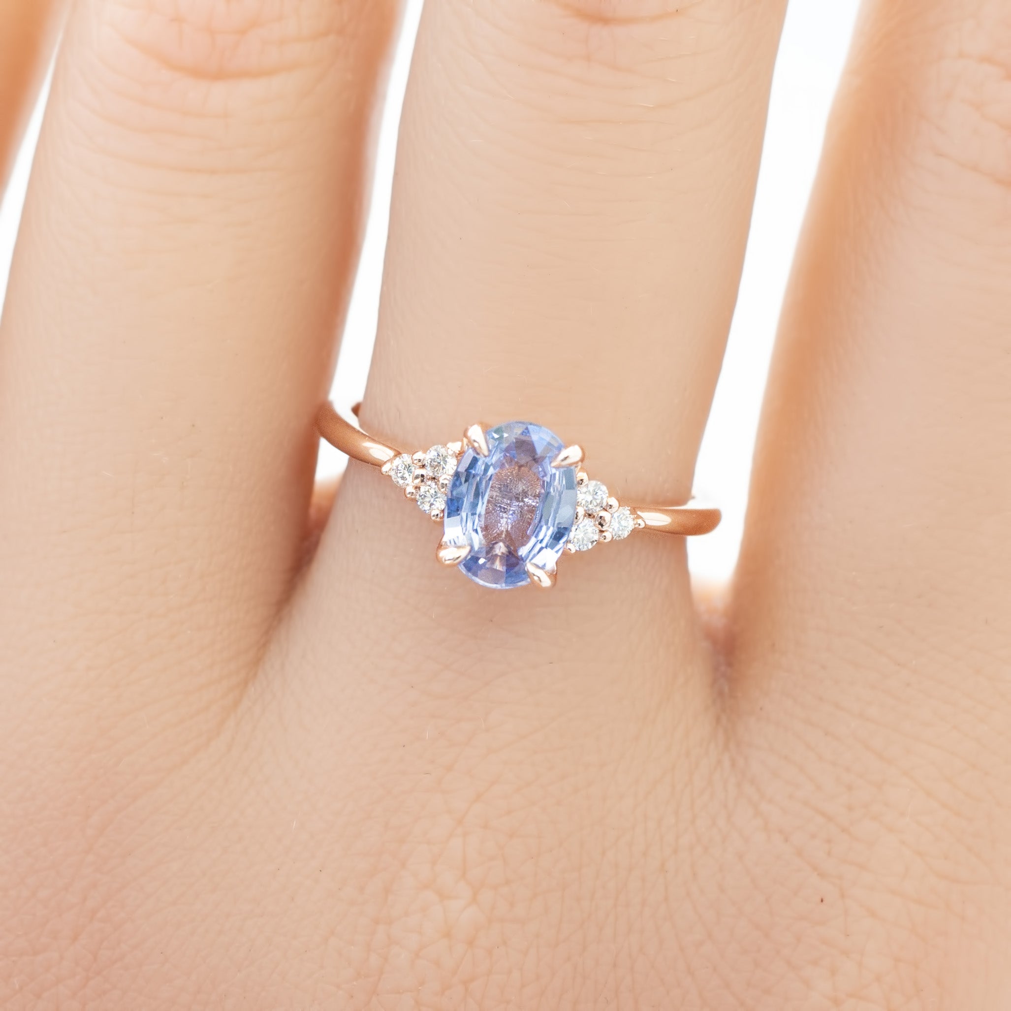 Teresa Ring, 1.13ct Unheated Sapphire, oval shape gemstone