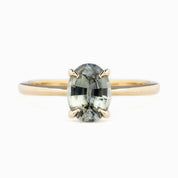 【一点物】ジェーンリング ・1.47ct・非加熱マダガスカル産グレーブルーサファイア・K14YG
