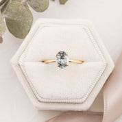【一点物】ジェーンリング ・1.47ct・非加熱マダガスカル産グレーブルーサファイア・K14YG