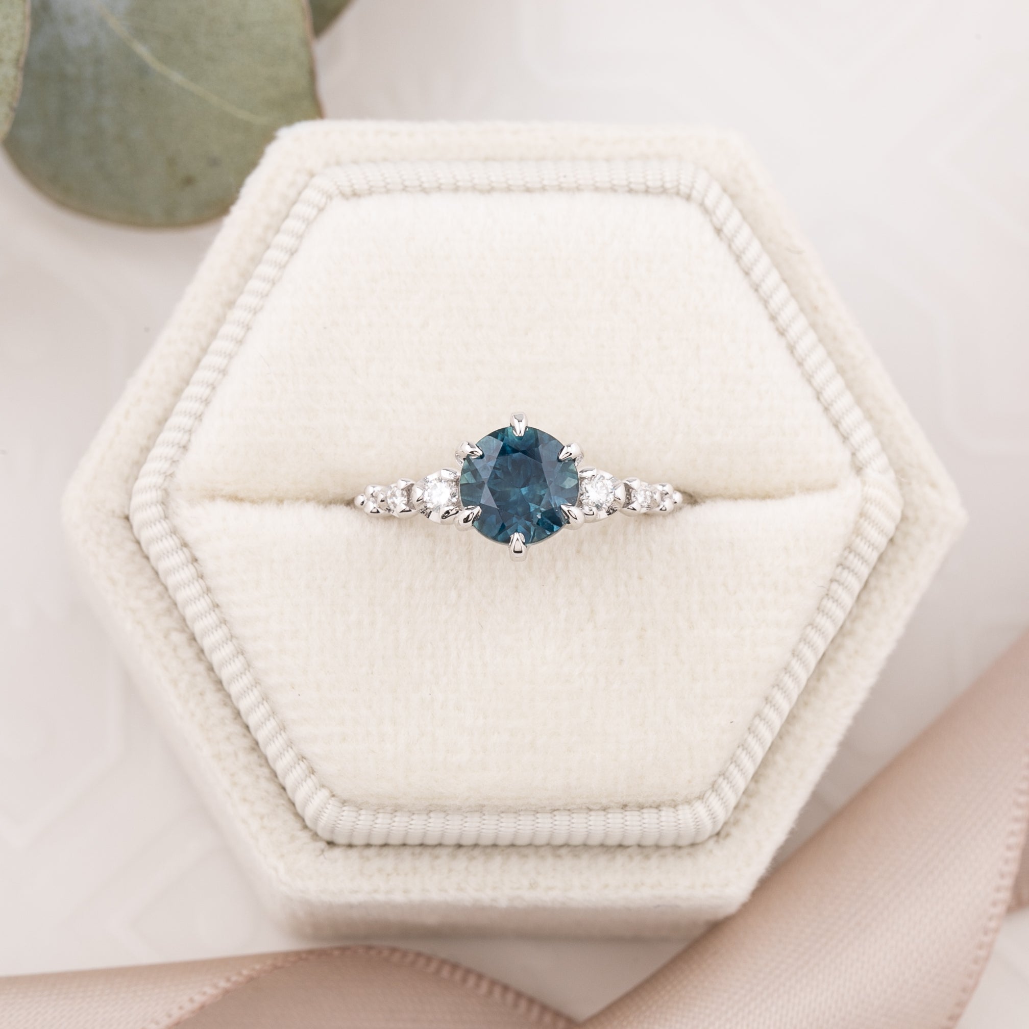 Estel Fleur Ring, 1.42ct Montana Sapphire