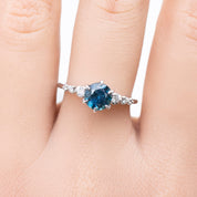Estel Fleur Ring, 1.42ct Montana Sapphire