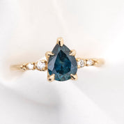 Estel Fleur Ring, 1.46ct Blue Montana Sapphire