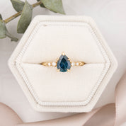 Estel Fleur Ring, 1.46ct Blue Montana Sapphire
