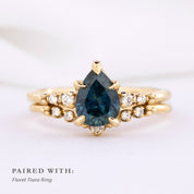 Estel Fleur Ring, 1.46ct Blue Montana Sapphire