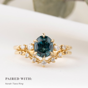 Estel Fleur Ring, 1.84ct Montana Sapphire, oval shape gemstone