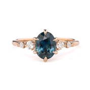 Estel Fleur Ring, 1.66ct Montana Sapphire, oval shape gemstone