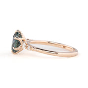 Estel Fleur Ring, 1.66ct Montana Sapphire, oval shape gemstone