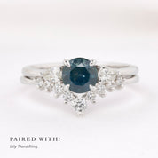 Olivia Ring, 1.01ct Montana Sapphire
