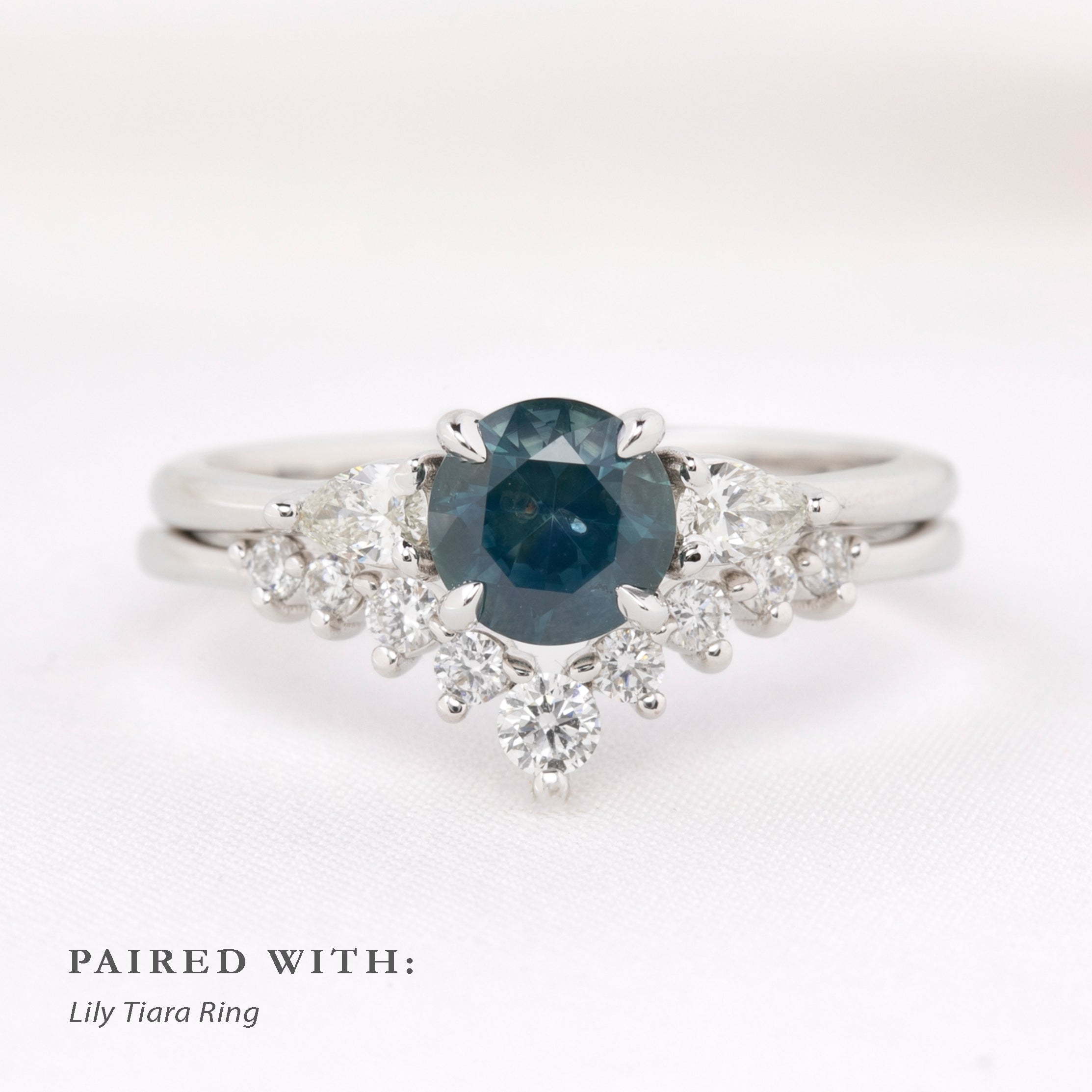 Olivia Ring, 1.01ct Montana Sapphire