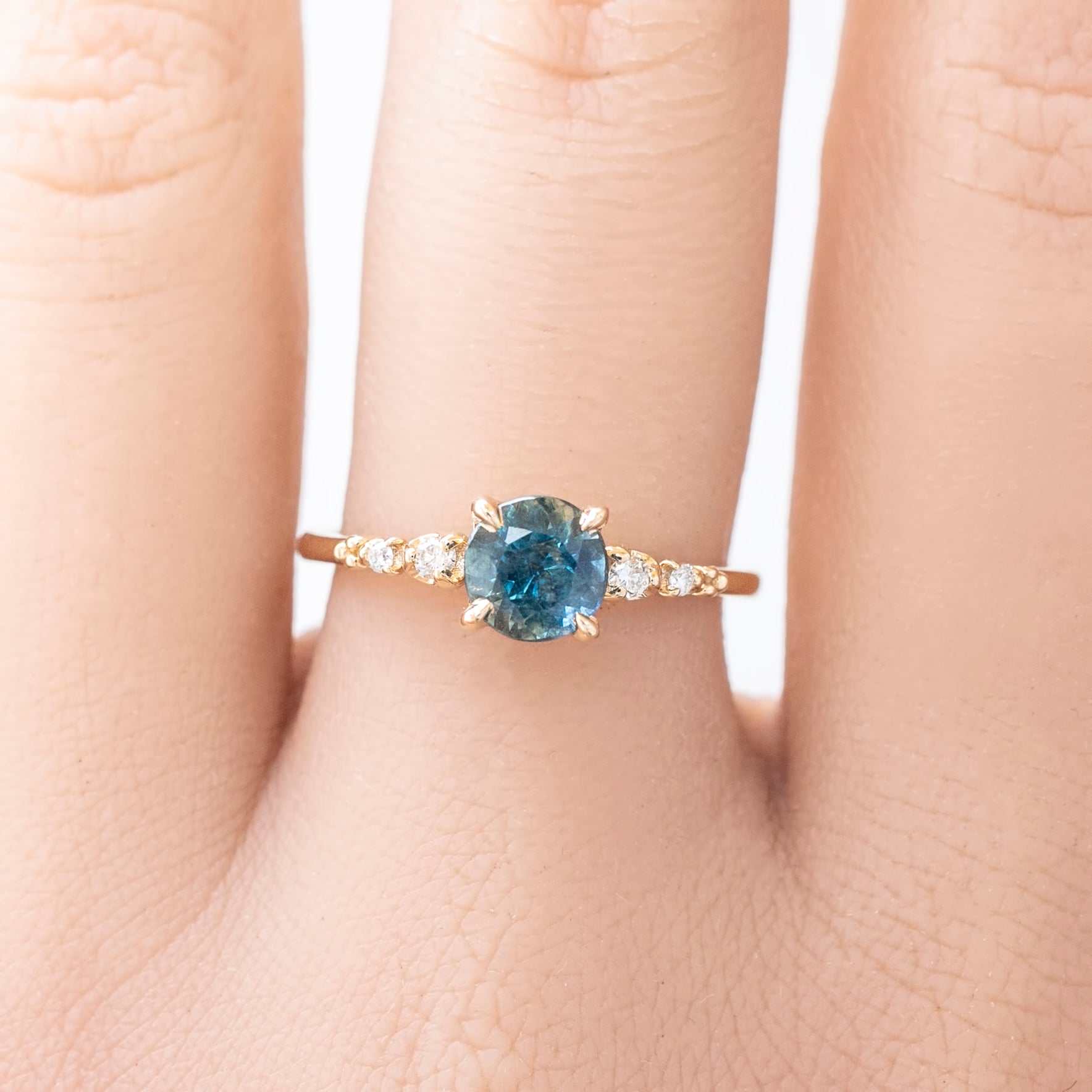 Estel Fleur Ring, 1.15ct Montana Sapphire