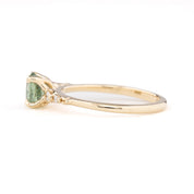 Estel Fleur Ring, 0.98ct Light Blue Montana Sapphire