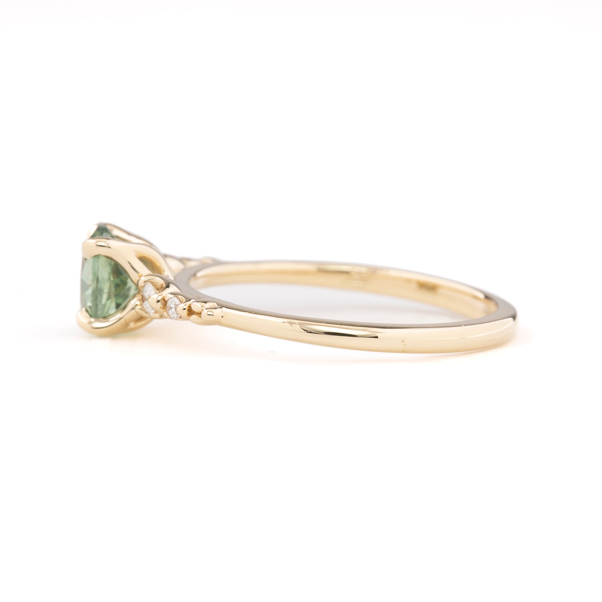 Estel Fleur Ring, 0.98ct Light Blue Montana Sapphire