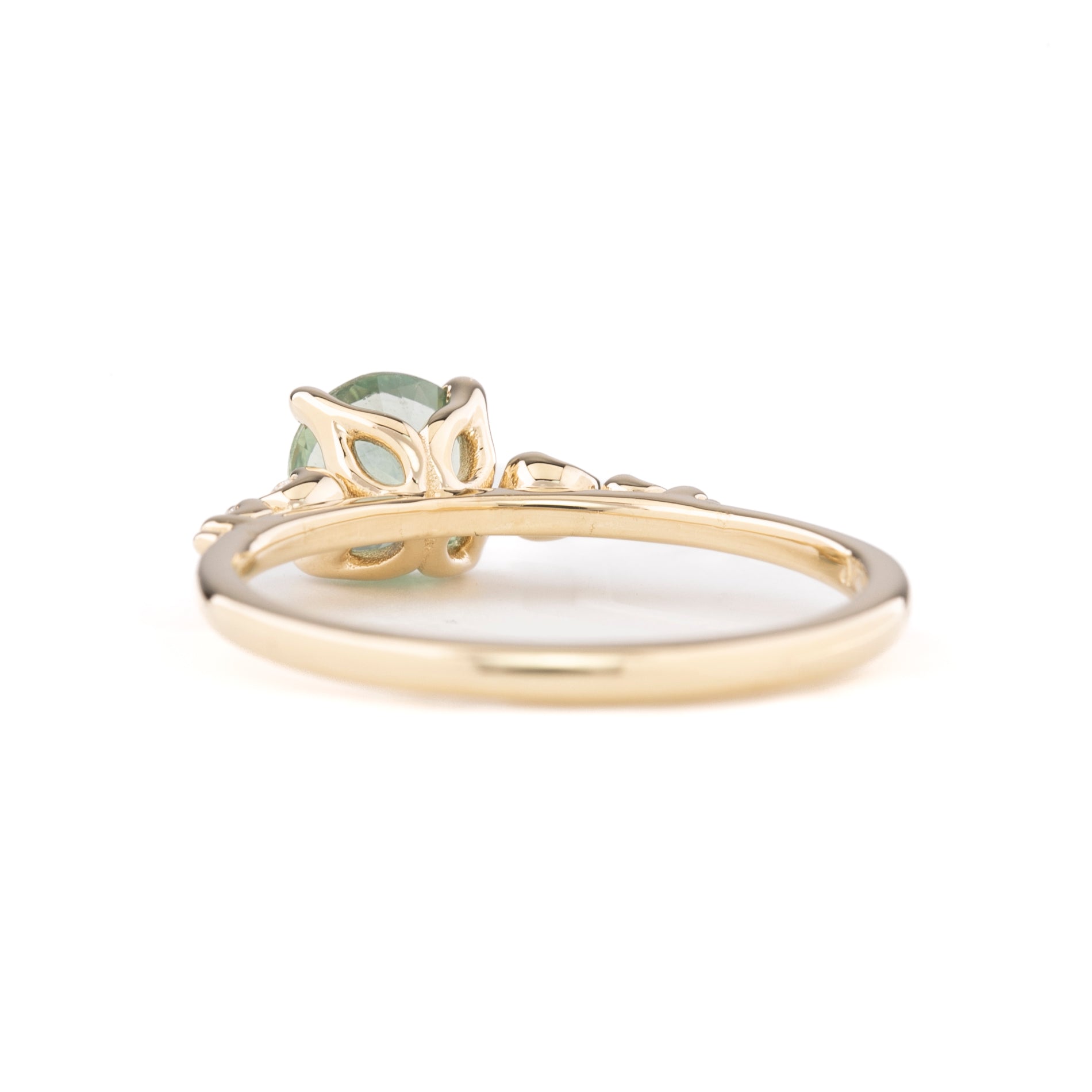 Estel Fleur Ring, 0.98ct Light Blue Montana Sapphire
