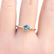 Estel Fleur Ring, 0.86ct Montana Sapphire