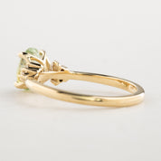 【一点物】テレサリング ・1.31ct・加熱モンタナ産ライトグリーンサファイア・K14YG