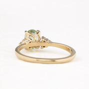Teresa Ring, 1.39ct Light Green Montana Sapphire
