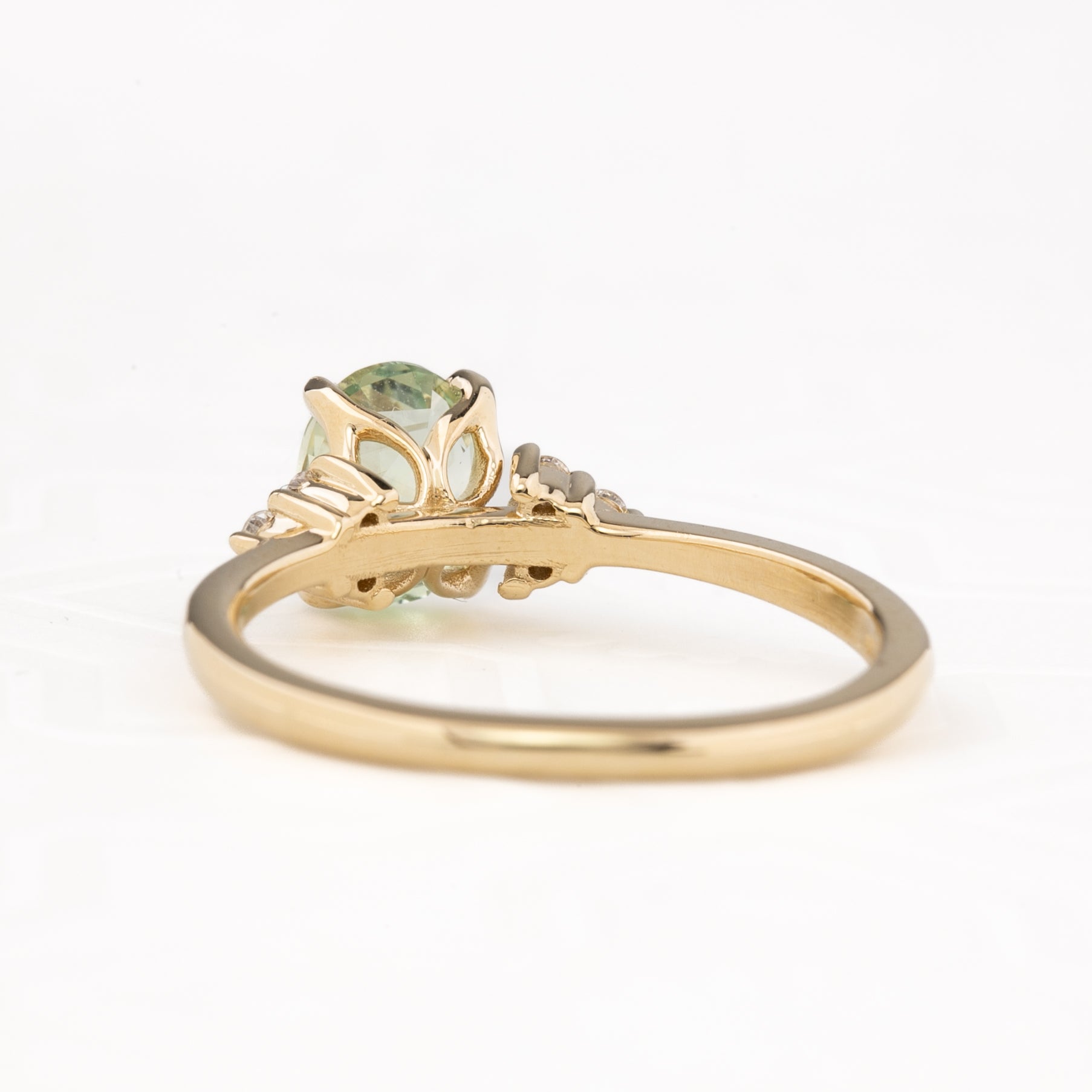 Teresa Ring, 1.39ct Light Green Montana Sapphire
