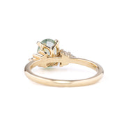 【一点物】テレサリング ・1.60ct・加熱モンタナ産ライトグリーンサファイア・K14YG