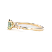 Wisteria Ring, 1.00ct Montana Sapphire, oval shape gemstone