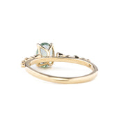 Wisteria Ring, 1.00ct Montana Sapphire, oval shape gemstone