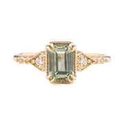 Agatha Ring, Green Sapphire