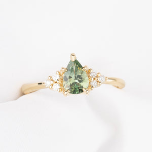 Teresa Ring, 0.88ct Light Green Montana Sapphire