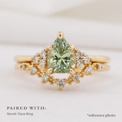 Teresa Ring, 0.88ct Light Green Montana Sapphire