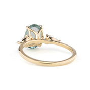 Claire Ring, 2.23ct Light Blue Green Madagascar Sapphire, oval shape gemstone