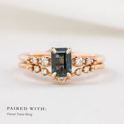 【一点物】エステルリュクスリング ・0.75ct・加熱モンタナ産ブルーサファイア・K14RG